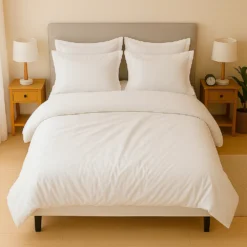 Juego de Duvet Blanco Liso de microfibra Tipo B (Con Imperfecciones) Casa LiLe