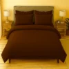 Juego de Duvet caf liso 100% Microfibra Casa LiLe