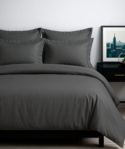 Juego de duvet algodón gris