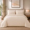 Duvet + Fundas Jacquard 300 Hilos Polialgod n Beige Dise o Geom trico Casa LiLe