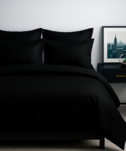 Juego de duvet algodón negro