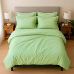 Juego de duvet más plumón verde manzana