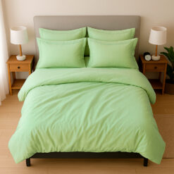 Juego de duvet más plumón verde manzana