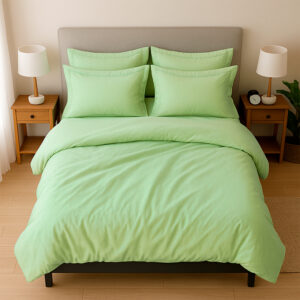 Juego de duvet más plumón verde manzana