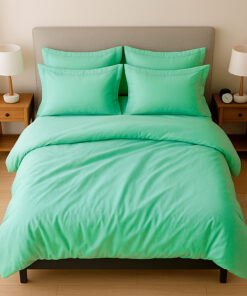 juego de duvet más plumón verde menta