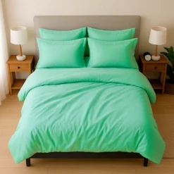 Juego de duvet verde menta de poli ster Tipo B (Con Imperfecciones) Casa LiLe
