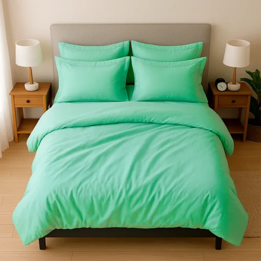 Juego de duvet verde menta de poli ster Casa LiLe