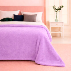 Cobija piel de conejo sintética Lila