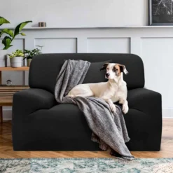 Protector de sof premium negro un (1) puesto Casa LiLe