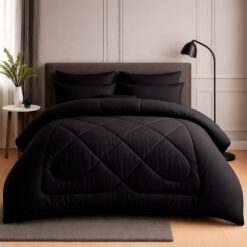 Plumón + Set de Fundas Negro