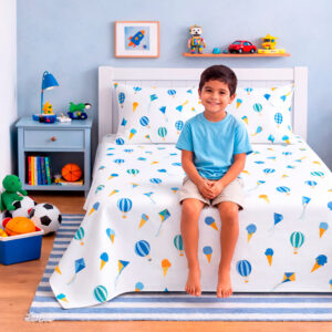 Juego de Sábanas Polialgodón Globos – Niño