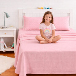 Juego de Sábanas para Niña Rosado