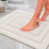 Tapete de Ba o Beige 100% Algod n 900gr 40x60cm Dise o Marco Casa LiLe
