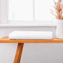 Toalla de Cuerpo Blanca 100% Algod n 640G | Dise o Doble L nea 78x160 cm Casa LiLe