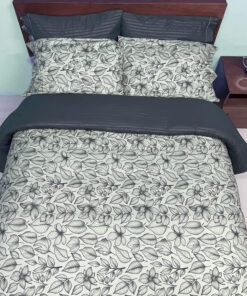 Combo duvet más plumón hojas verdes