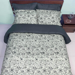 Combo duvet más plumón hojas verdes