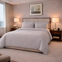 Duvet Hotelero Gris 144 Hilos Polialgod n 50/50 + Fundas Casa LiLe