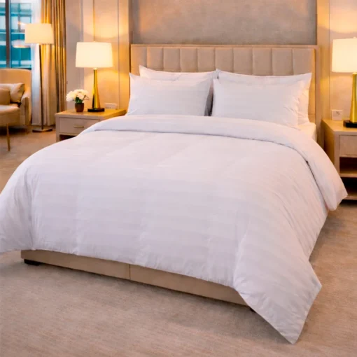 Duvet Hotelero Blanco 300 Hilos Polialgod n Premium 60/40 + Fundas Casa LiLe