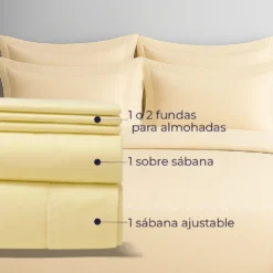 Juego de S banas Beige Casa LiLe