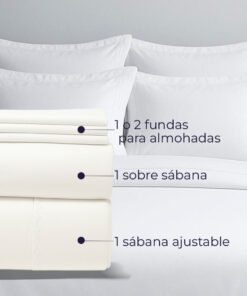 Alternative view of Juego de Sábanas Blanco