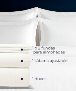 Alternative view of Juego de Duvet 300 hilos blanco