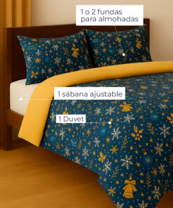 Alternative view of Duvet Navideño Doble Faz – Estrella de Noche Buena
