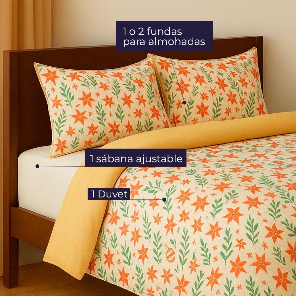 Duvet Navideño Doble Faz – Navidad Clásica - Imagen 2