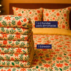 Alternative view of Edredón Navideño – Navidad Clásica Diseño Doble Faz