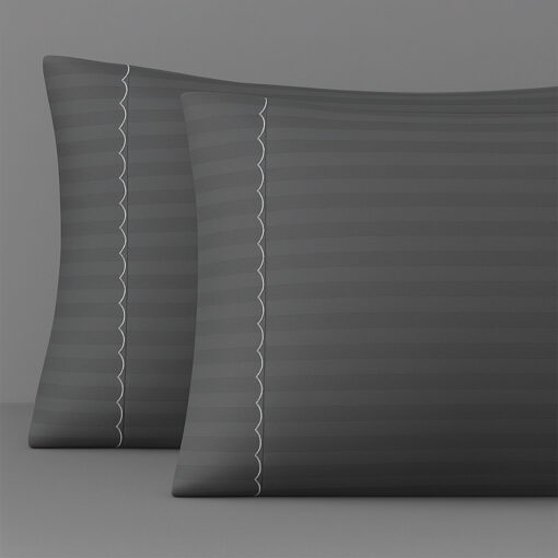 Juego de sábanas premium gris oscuro