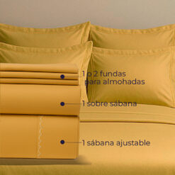Juego de sábanas oro
