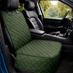 Alternative view of Protector de silla de carro delantero impermeable premium verde militar