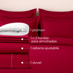 juego de duvet más plumón uva