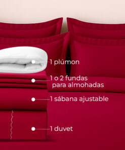 juego de duvet más plumón uva
