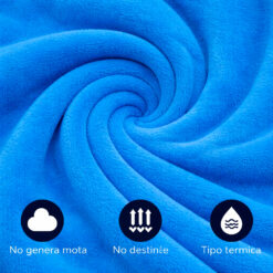 Alternative view of Cobija piel de conejo sintética Turquesa