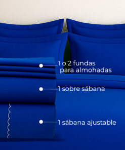 Juego de sábanas azul rey