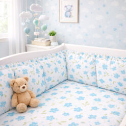 Bumper para Cuna Polialgodón Flores 144 Hilos