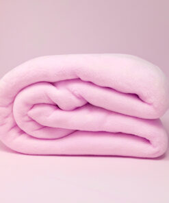 Cobija piel de conejo sintética rosada