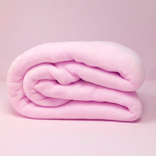 Cobija piel de conejo sintética rosada