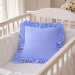 Cojín para bebé azul con boleros de 144 hilos