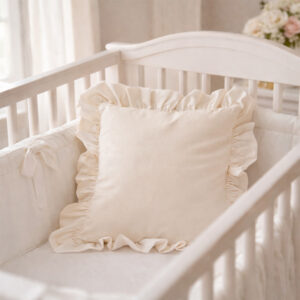 Cojín para bebé beige con boleros de 144 hilos