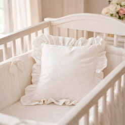 Cojín para bebé blanco con boleros de 144 hilos