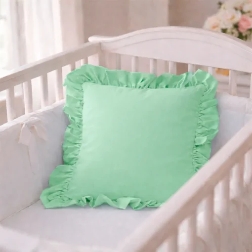 Combo Dulces Sue os Peque n Verde Set Completo de Cuna con Bumper + Juego de S banas + Almohada + Cojines + Protector Antifluido Casa LiLe