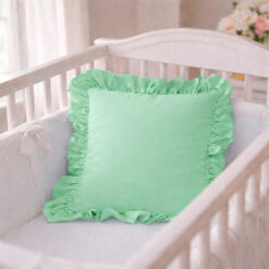 Cojín para bebé verde con boleros de 144 hilos