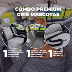 Alternative view of Combo Premium Impermeable Gris para Mascotas