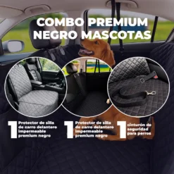 Combo Premium Impermeable Negro para Mascotas Casa LiLe
