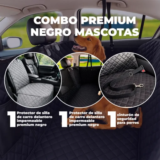 Combo Premium Impermeable Negro para Mascotas Casa LiLe