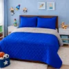 Cubrelecho Infantil Doble Faz Azul Rey y Gris Casa LiLe