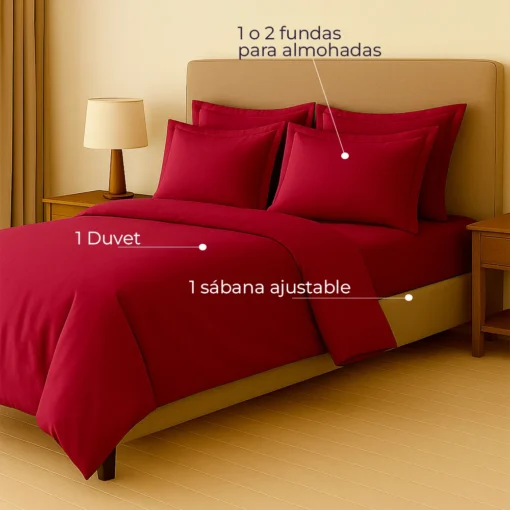 Juego de duvet uva de poli ster Casa LiLe