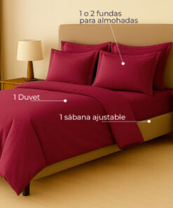 Juego de duvet vinotinto