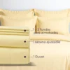Juego de Duvet Algod n Beige 400 hilos Casa LiLe
